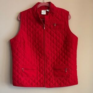 Active USA Vibrant Red Quilted Vest